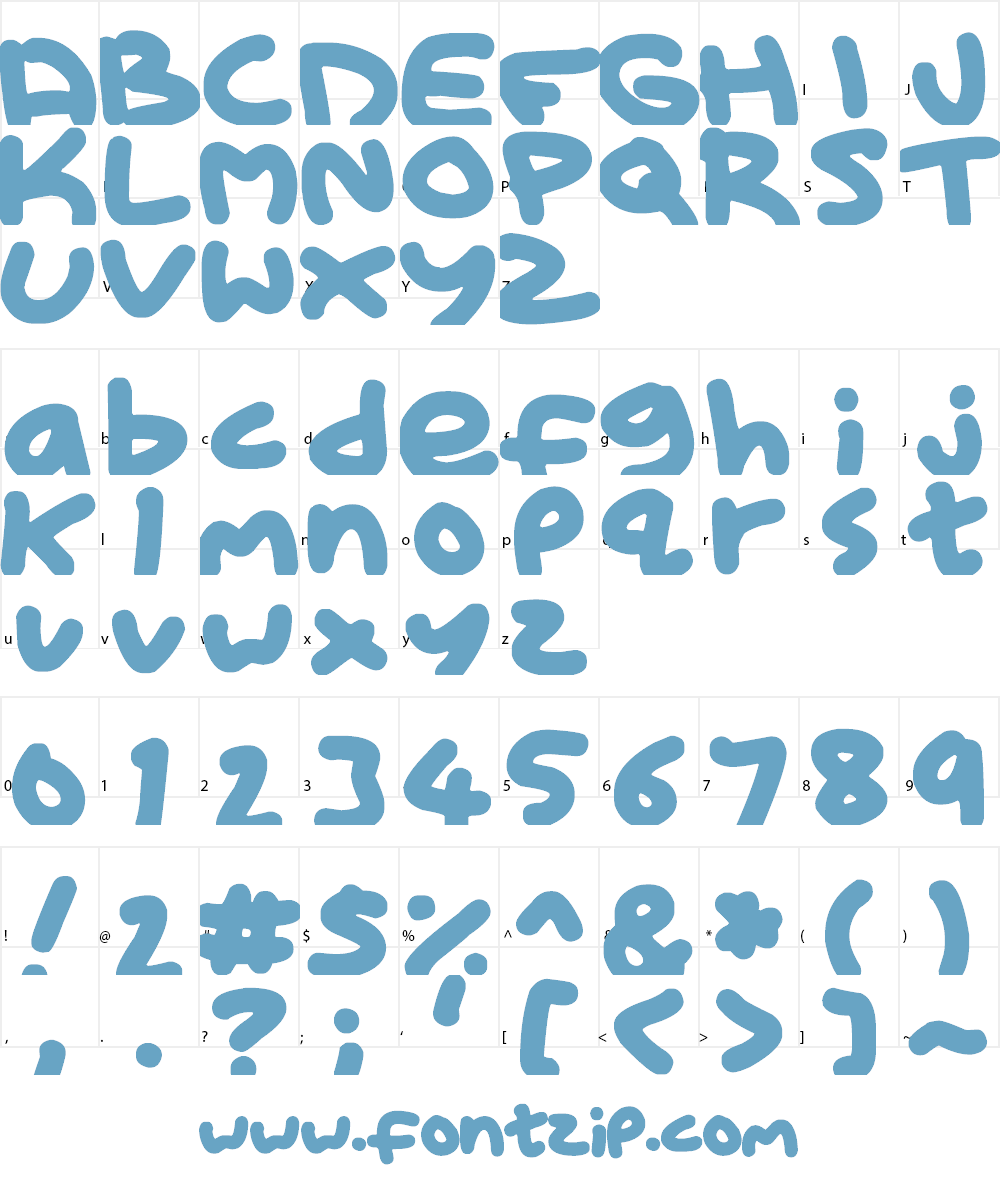 Kid Marker Font Character